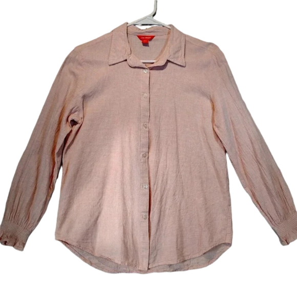 Joe Fresh Tops - Joe Fresh Pink  & White Button Down Long Sleeve Shirt in Size Medium